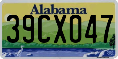 AL license plate 39CX047
