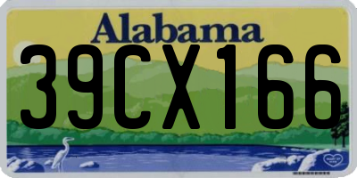 AL license plate 39CX166