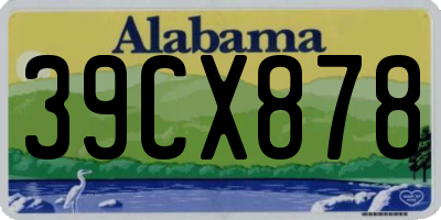 AL license plate 39CX878