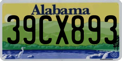AL license plate 39CX893