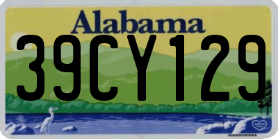 AL license plate 39CY129