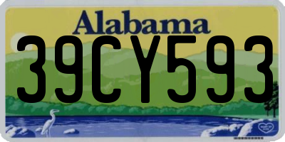 AL license plate 39CY593