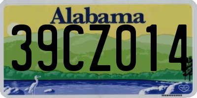 AL license plate 39CZ014