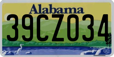 AL license plate 39CZ034
