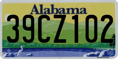 AL license plate 39CZ102