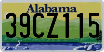AL license plate 39CZ115