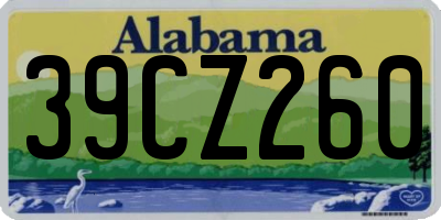AL license plate 39CZ260