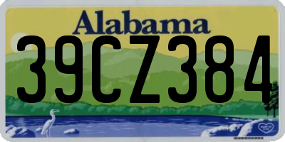 AL license plate 39CZ384