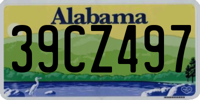 AL license plate 39CZ497