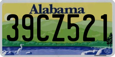 AL license plate 39CZ521
