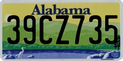 AL license plate 39CZ735
