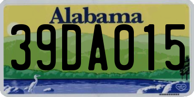 AL license plate 39DA015
