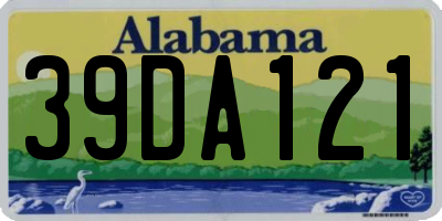 AL license plate 39DA121