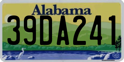 AL license plate 39DA241