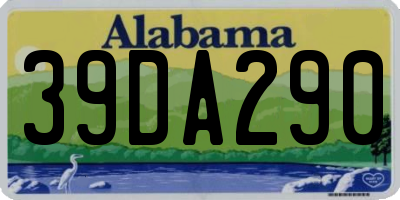 AL license plate 39DA290