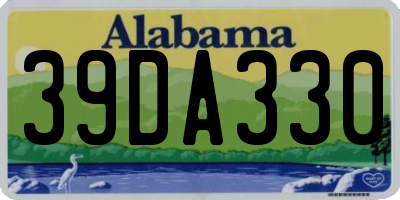 AL license plate 39DA330
