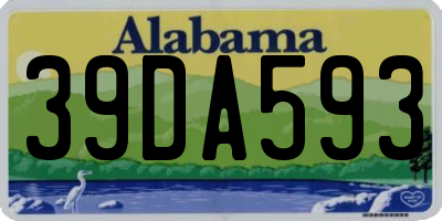 AL license plate 39DA593