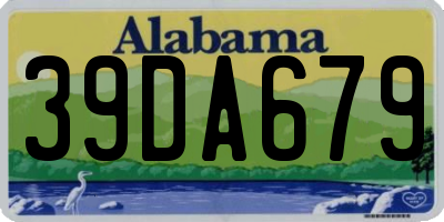 AL license plate 39DA679