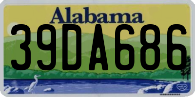 AL license plate 39DA686