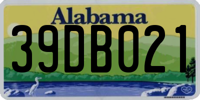 AL license plate 39DB021