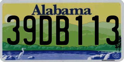 AL license plate 39DB113