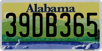 AL license plate 39DB365