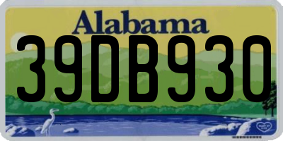 AL license plate 39DB930