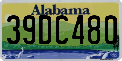 AL license plate 39DC480