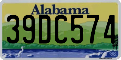 AL license plate 39DC574