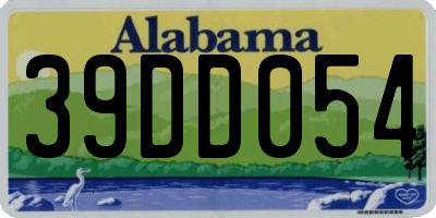 AL license plate 39DD054