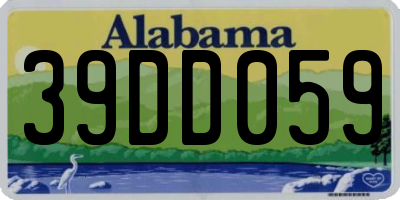 AL license plate 39DD059