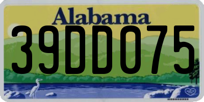 AL license plate 39DD075