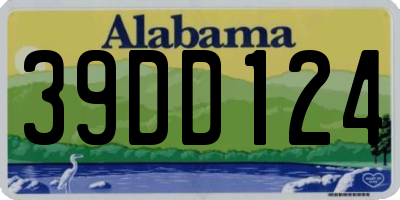 AL license plate 39DD124