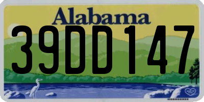 AL license plate 39DD147