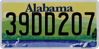 AL license plate 39DD207