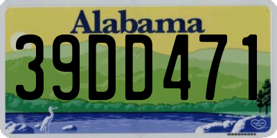 AL license plate 39DD471