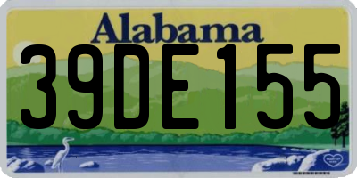 AL license plate 39DE155