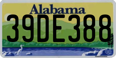 AL license plate 39DE388