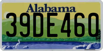 AL license plate 39DE460