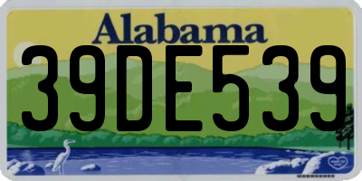 AL license plate 39DE539