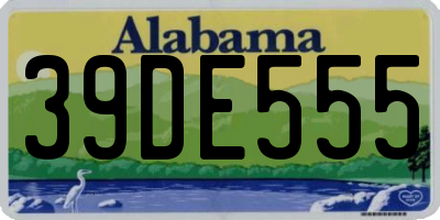 AL license plate 39DE555