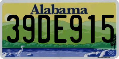 AL license plate 39DE915