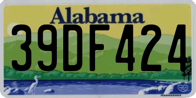 AL license plate 39DF424