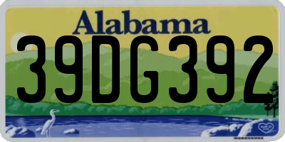 AL license plate 39DG392