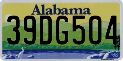 AL license plate 39DG504