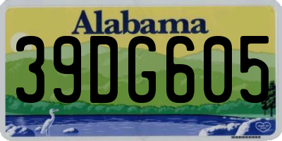 AL license plate 39DG605