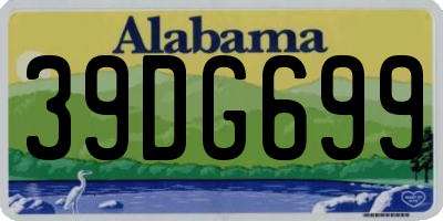 AL license plate 39DG699
