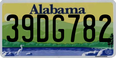 AL license plate 39DG782