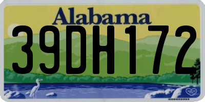 AL license plate 39DH172