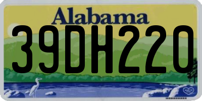 AL license plate 39DH220